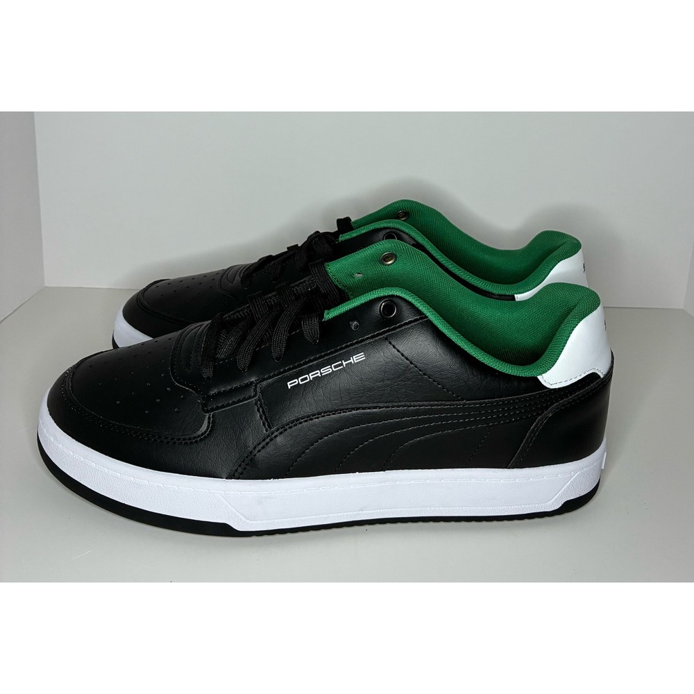 Puma Porsche Legacy Caven 2.0 Black Green Mens Sneakers 308653-01 Size 11 - Picture 2 of 7